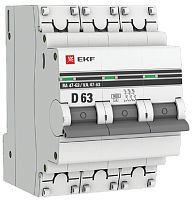 Выключатель автоматический EKF PROxima ВА47-63 3п 63А D 6кА фото Выключатель автоматический EKF PROxima ВА47-63 3п 63А D 6кА картинка